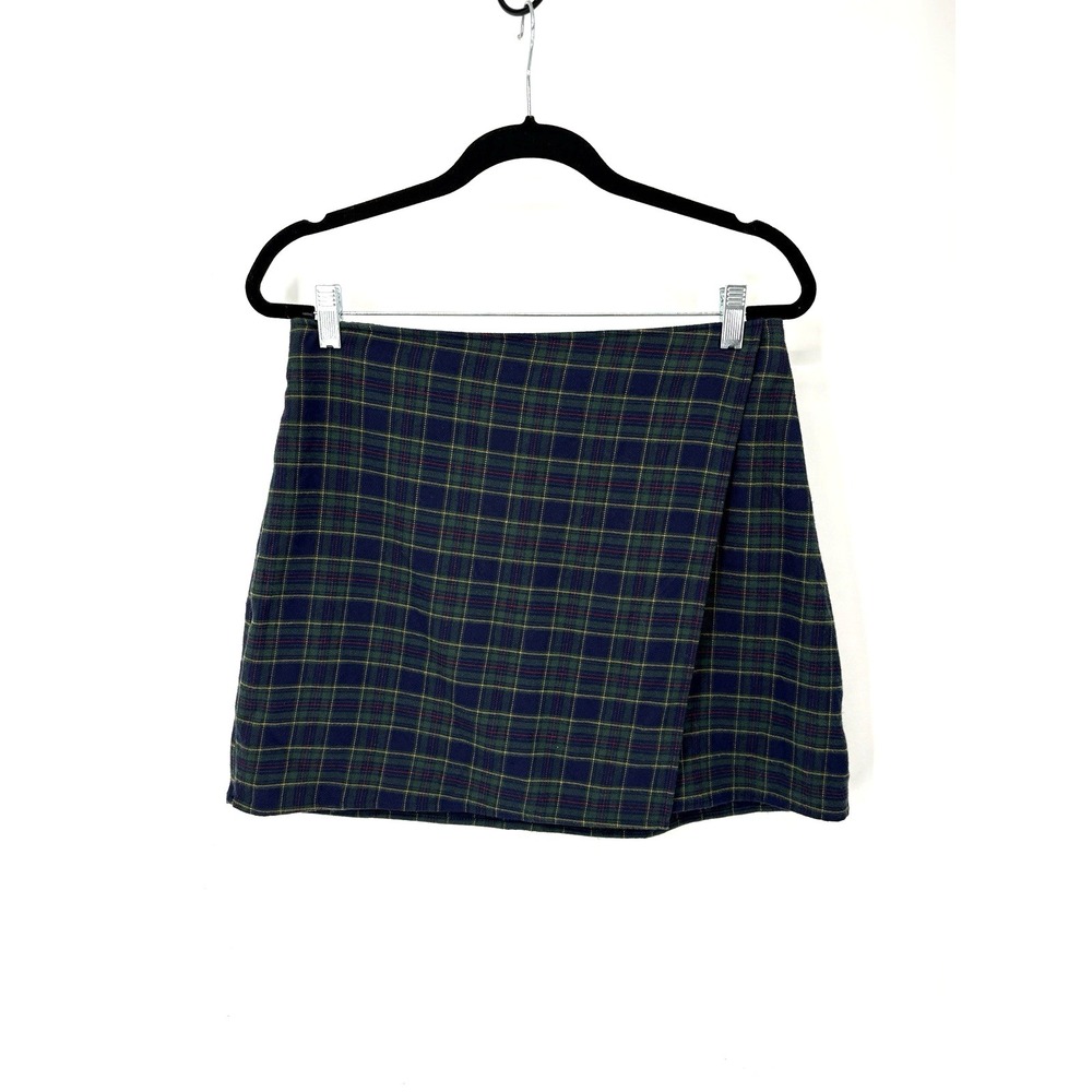 HOLLISTER Tartan Mini Skirt Women Large Plaid Dark Academia Preppy Grunge